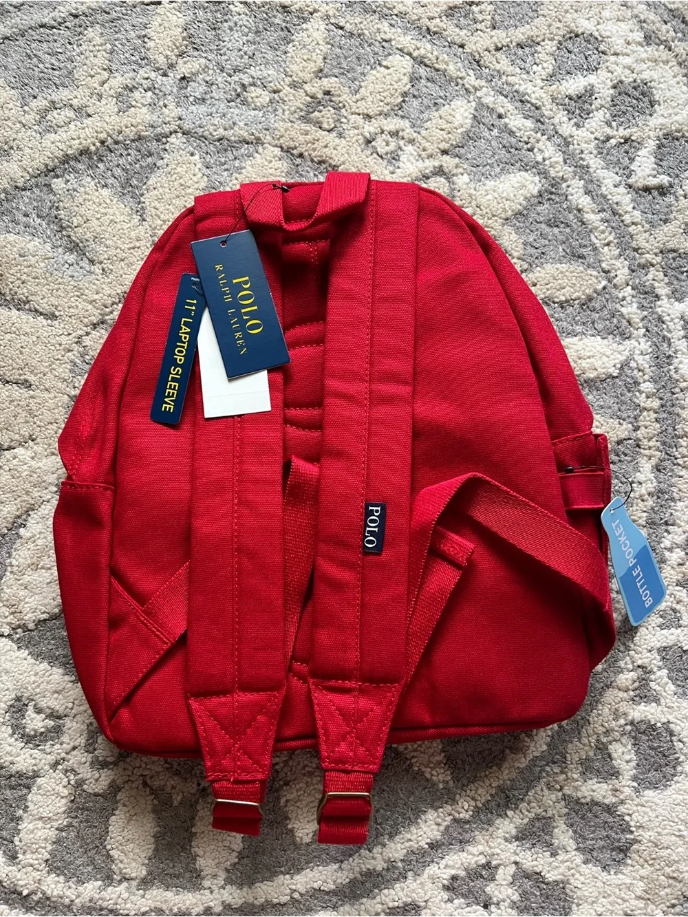 NWT❤️Polo Ralph Lauren Kids Canvas Polo Bear Backpack - Classic School Backpack